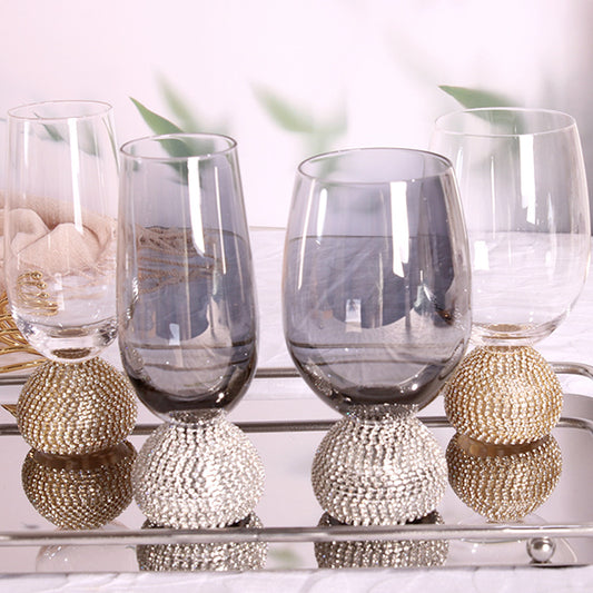 Diamond-Decorated Wine Glass - Luxury Crystal Design