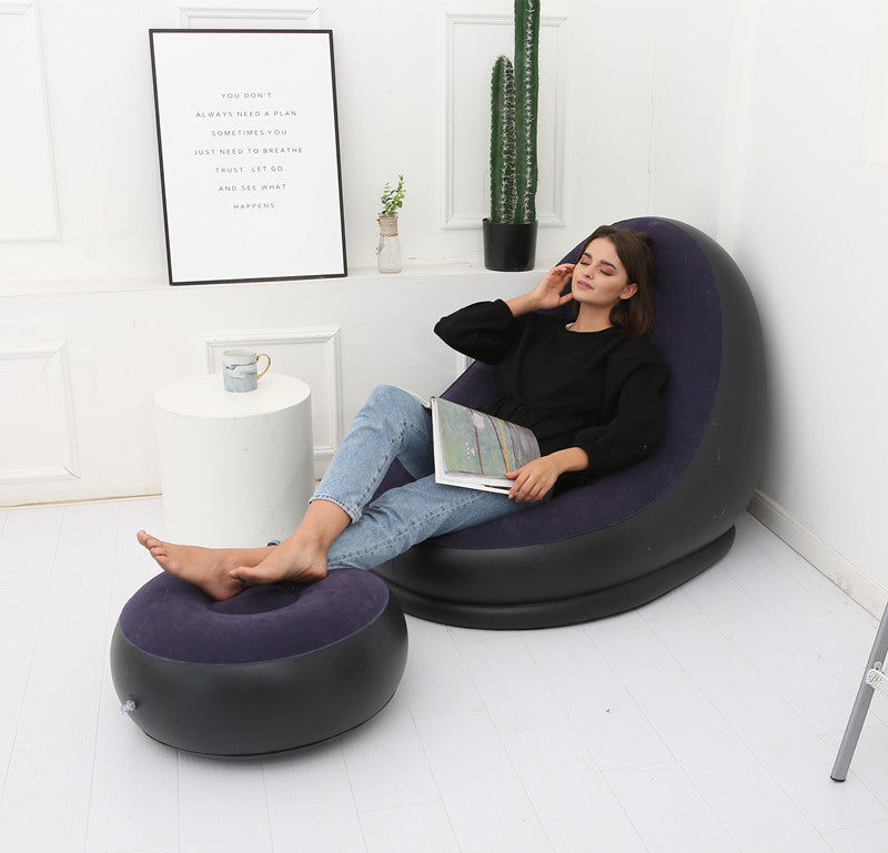 Inflatable Lazy Bean Bag Sofa - Folding Design
