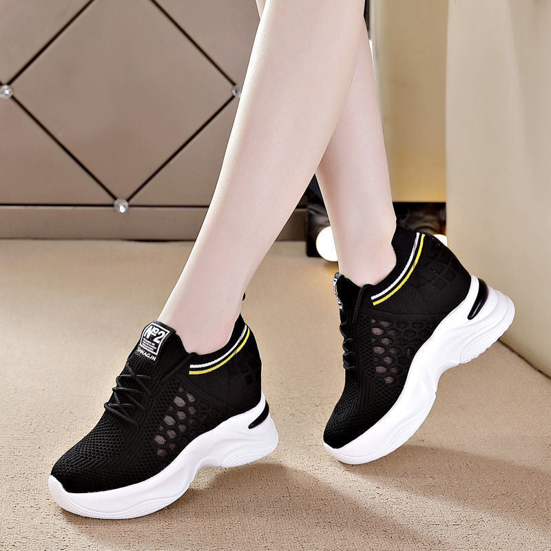 Breathable Height Increasing Casual Sneakers Women