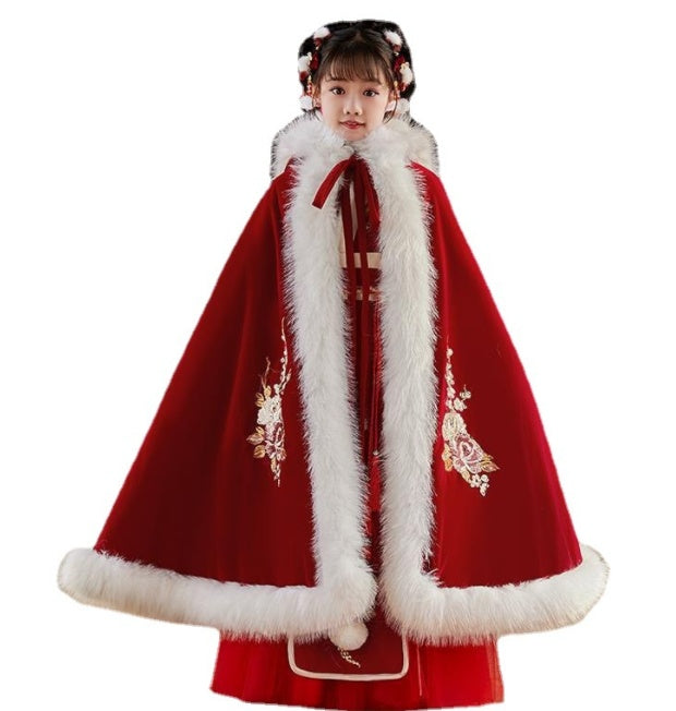Girls' Thickened Han Suit Autumn And Winter Ancient New Year Dress
