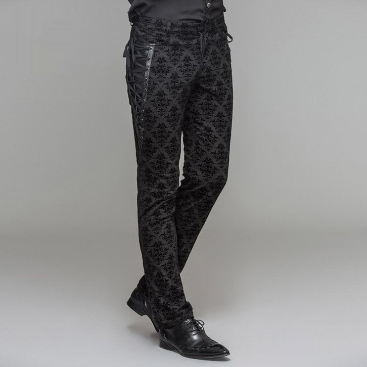Men's Palace-Style Retro High-Waist Trousers | Black | S–3XL