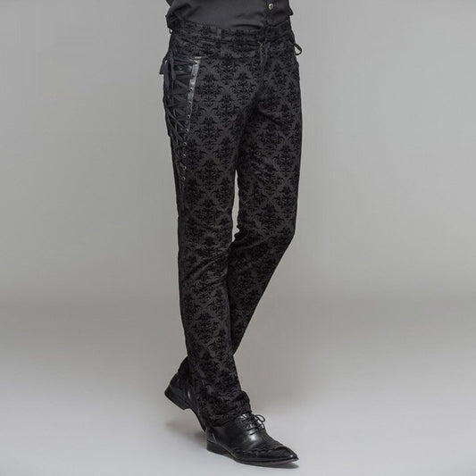 Men's Palace-Style Retro High-Waist Trousers | Black | S–3XL