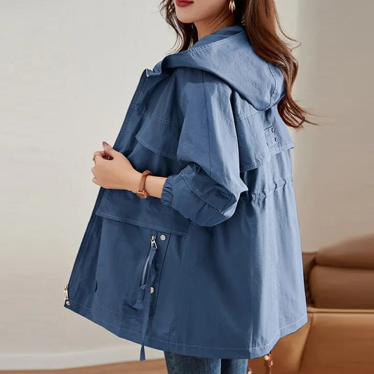 Women's Western-Style Trench Coat - Adult Plus Size Mid-Age Fashion