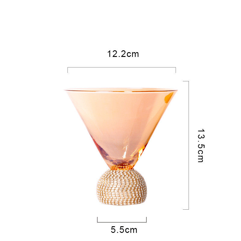 Diamond-Decorated Wine Glass - Luxury Crystal Design