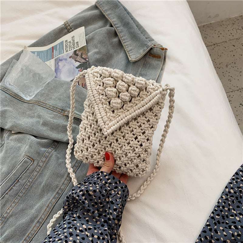 Western-Style Wool Square Messenger Bag - Women's Trendy Shoulder Bag