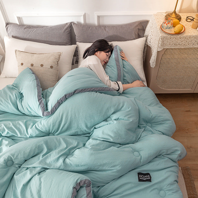 Three-dimensional Washed Cotton Spring And Autumn Quilt Single Student - Ginger Sleep Aid