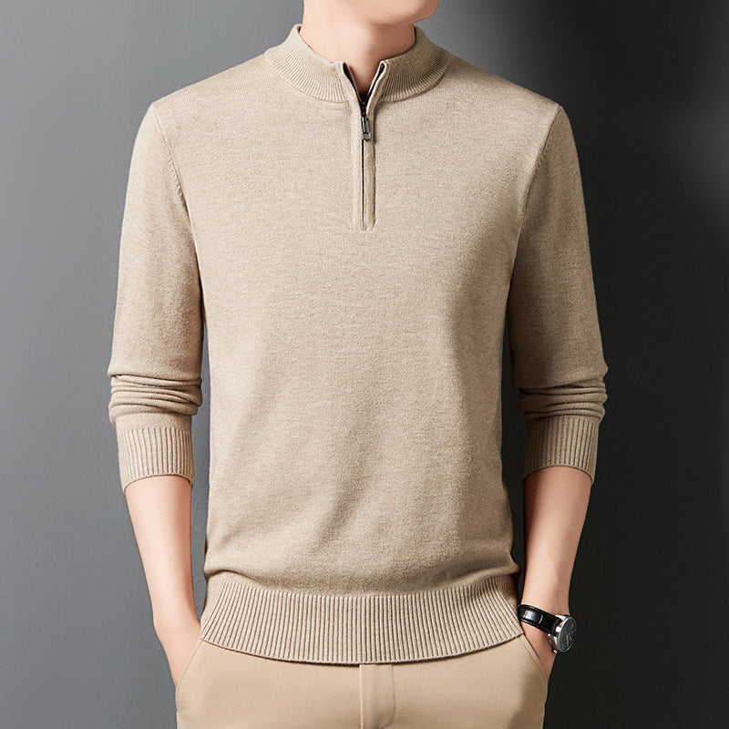 Men's Wool Knit Sweater - Adult Business Casual Pullover