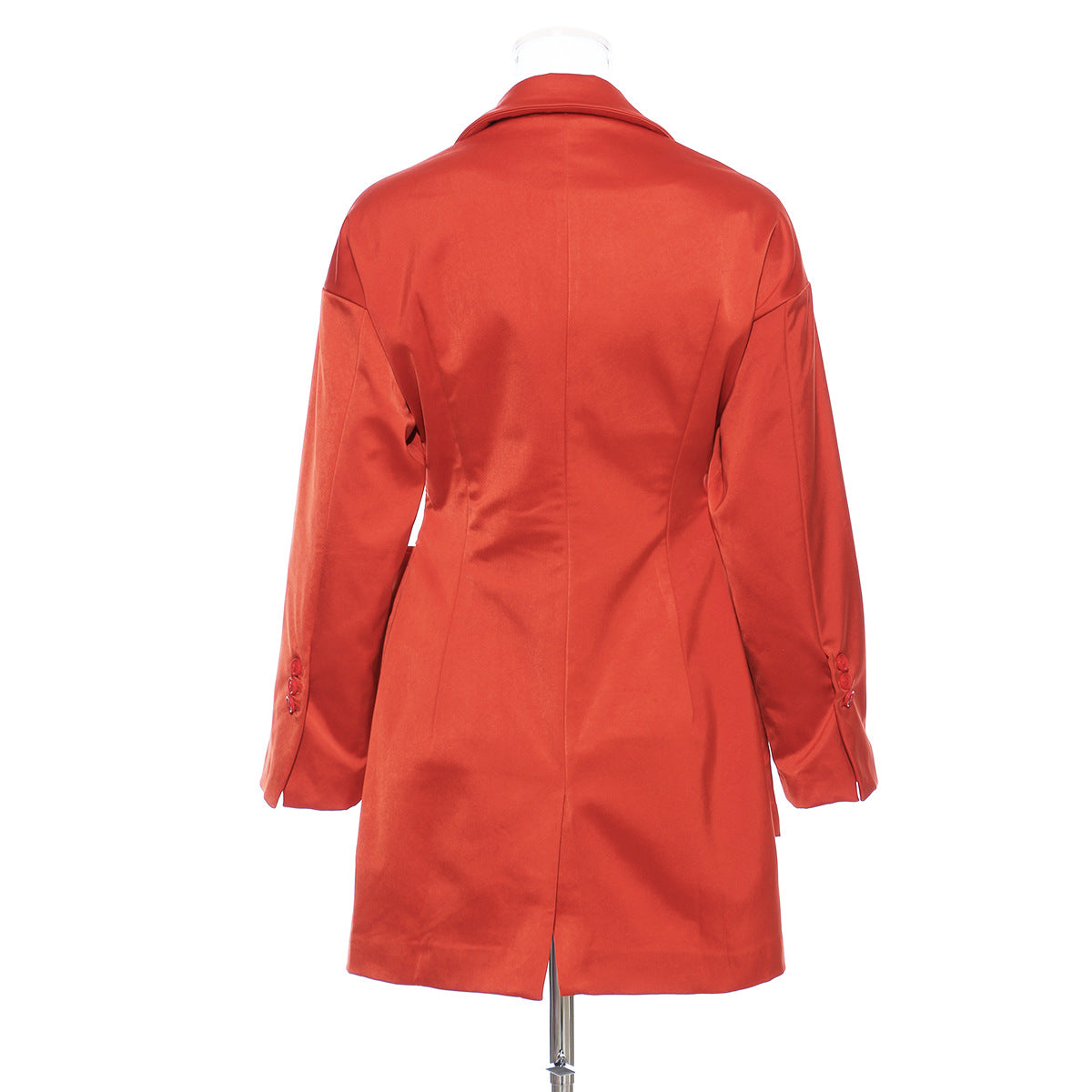 Red raincoat on a white background by millivan
