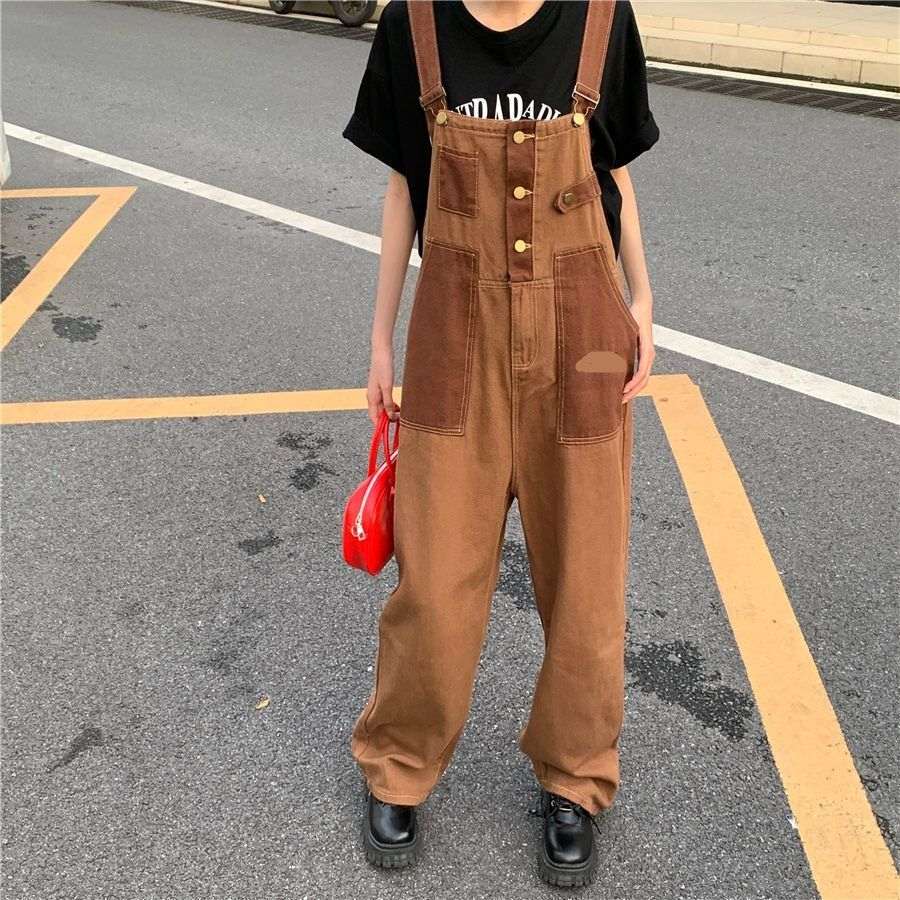 Women's One-Shoulder Wide-Leg Flare Trousers | Brown | S–5XL