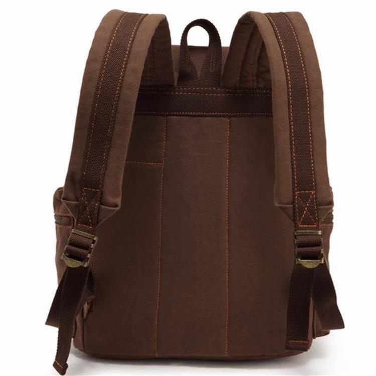 Brown backpack on a white background
