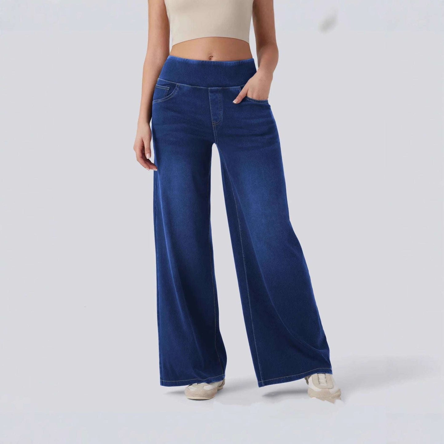 Women's High-Waist Wide-Leg Jeans | 5 Colours | S–5XL | Medium & Short