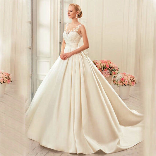 The Satin Champagne Bridal Gown