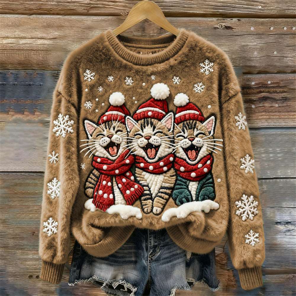 Women's 3D Digital Print Long-Sleeve Top