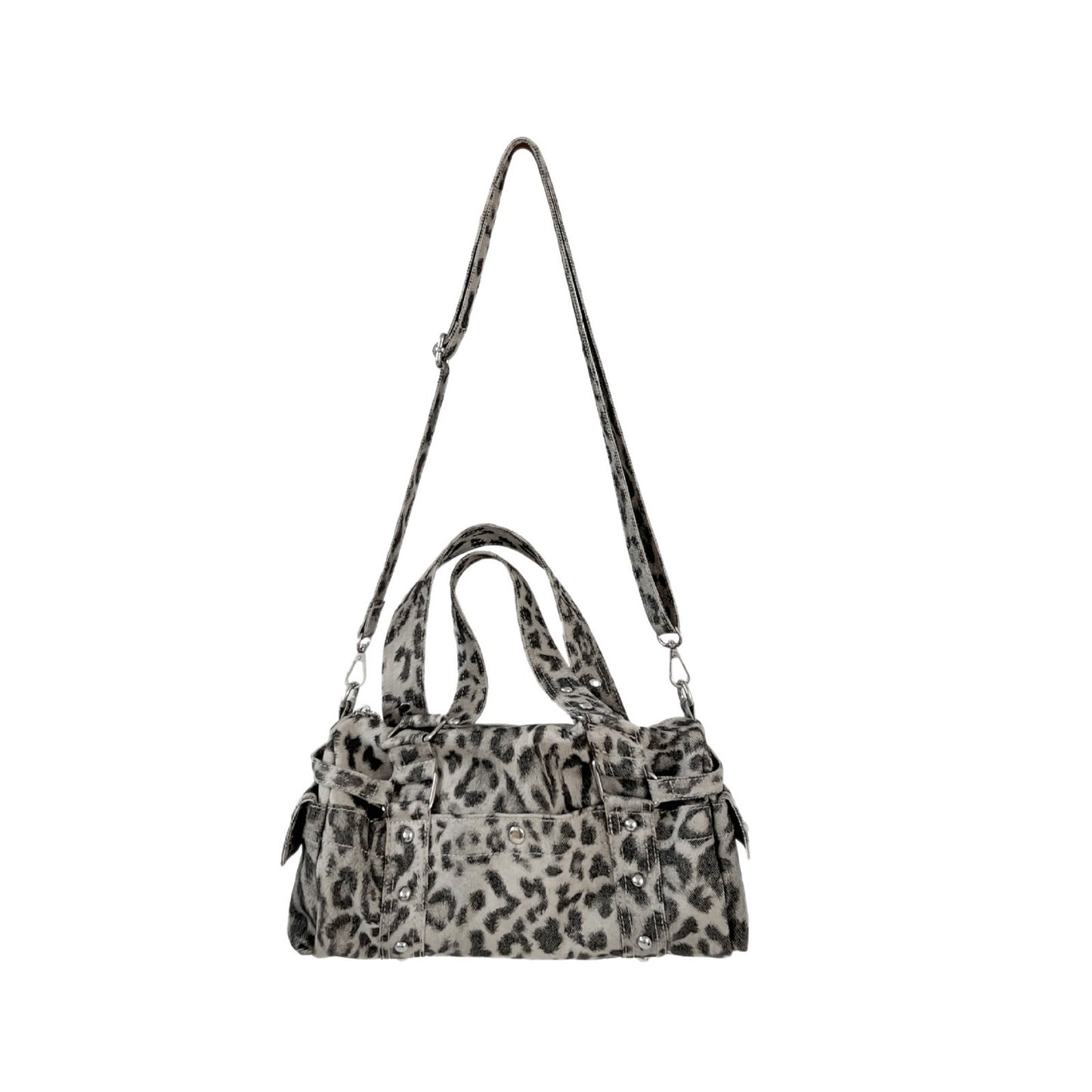 Retro Leopard Print Plush Handbag - Stylish Soft Crossbody Bag