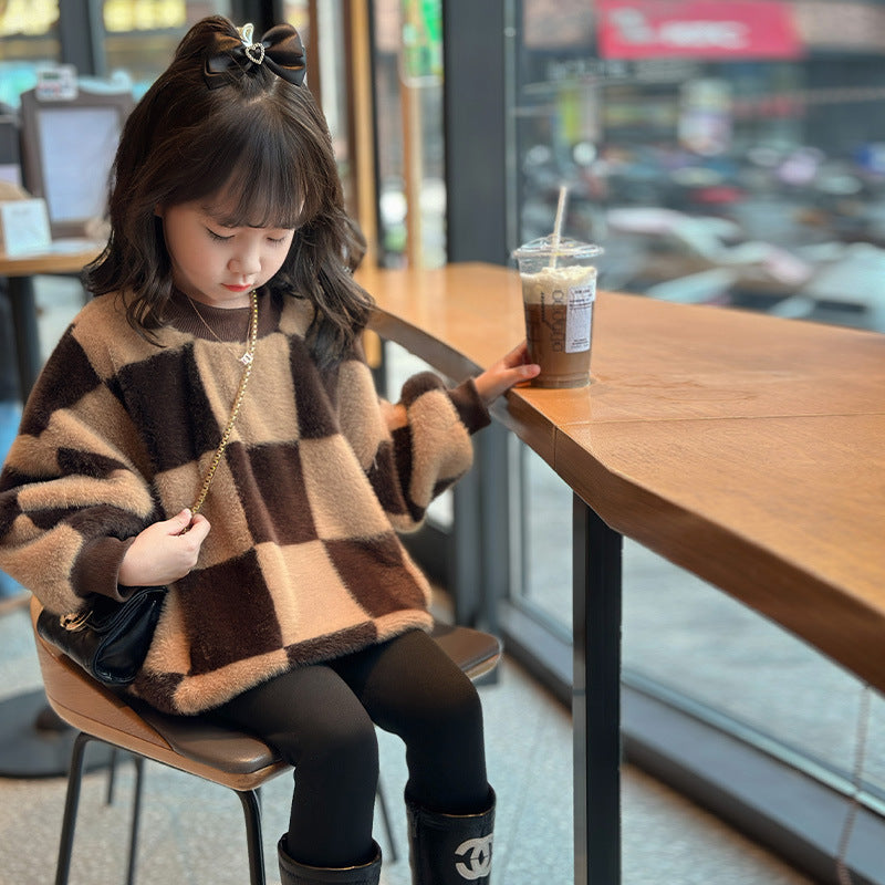 Children's Western Style Fleece Clothing - Unisex Boys & Girls Thickened Base Layer