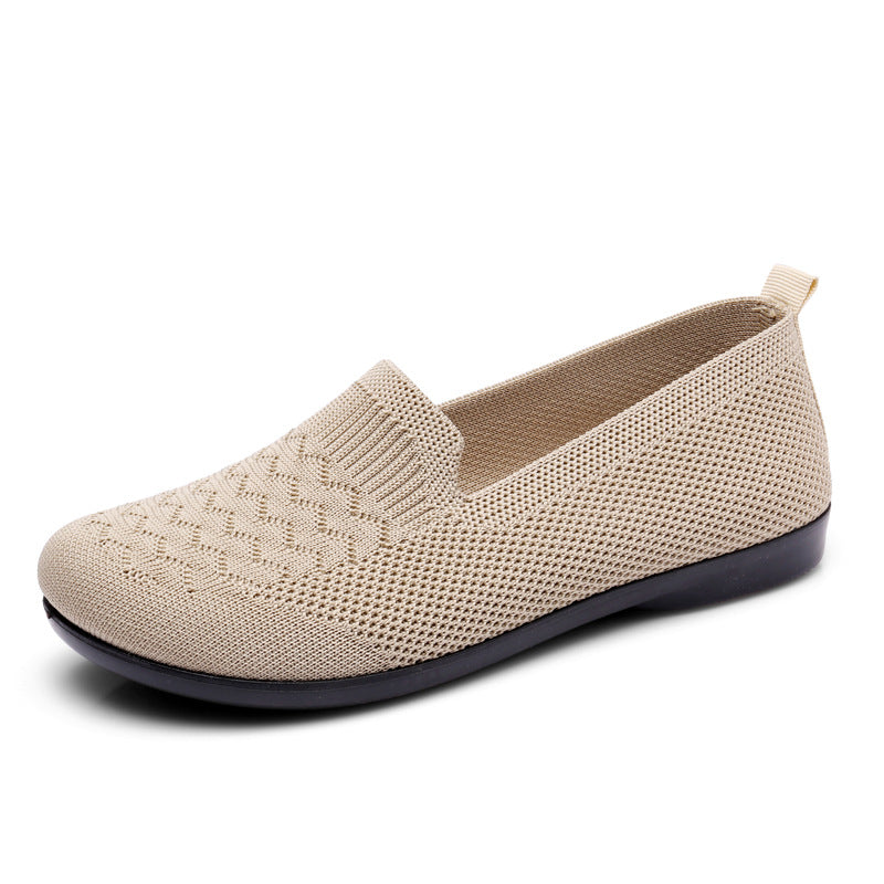 Women's Breathable Flyknit Flat Shoes - Soft Sole
