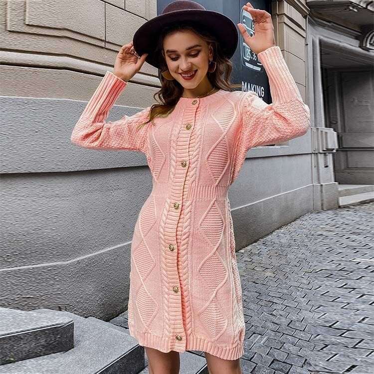 Women's Rabbit Hair Crochet Knit High-Waist A-Line Mini Dress | 6 Colours | S–XL