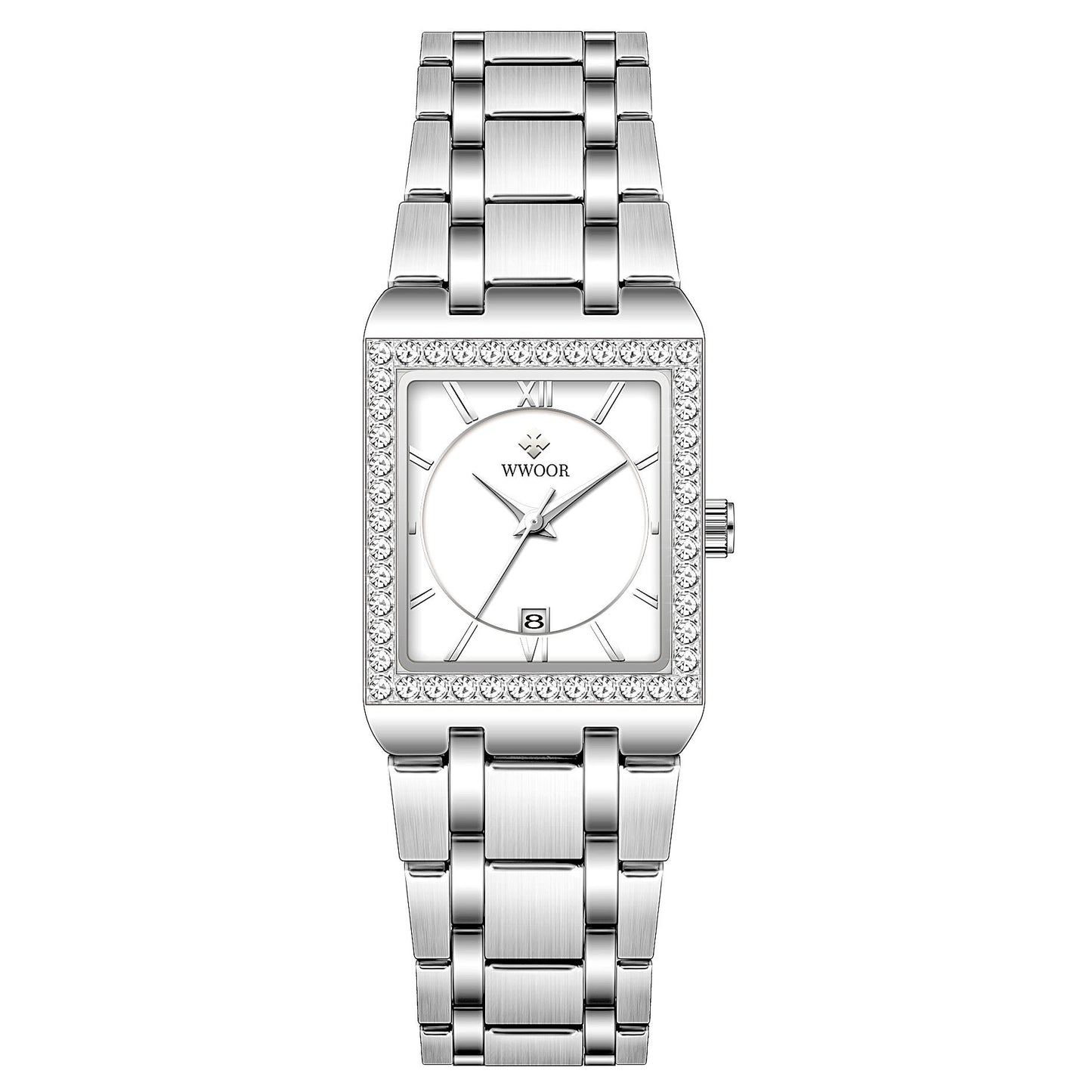 Diamond Square Steel Watch - Waterproof Love Belt