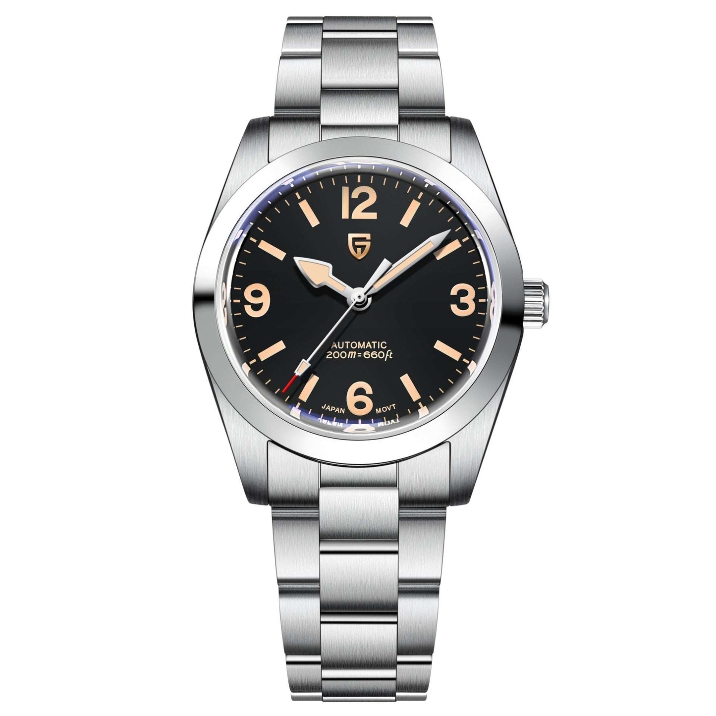 Men's Retro Automatic Mechanical Watch – NH35 Movement 200m Waterproof Stainless Steel Business Watch | Black