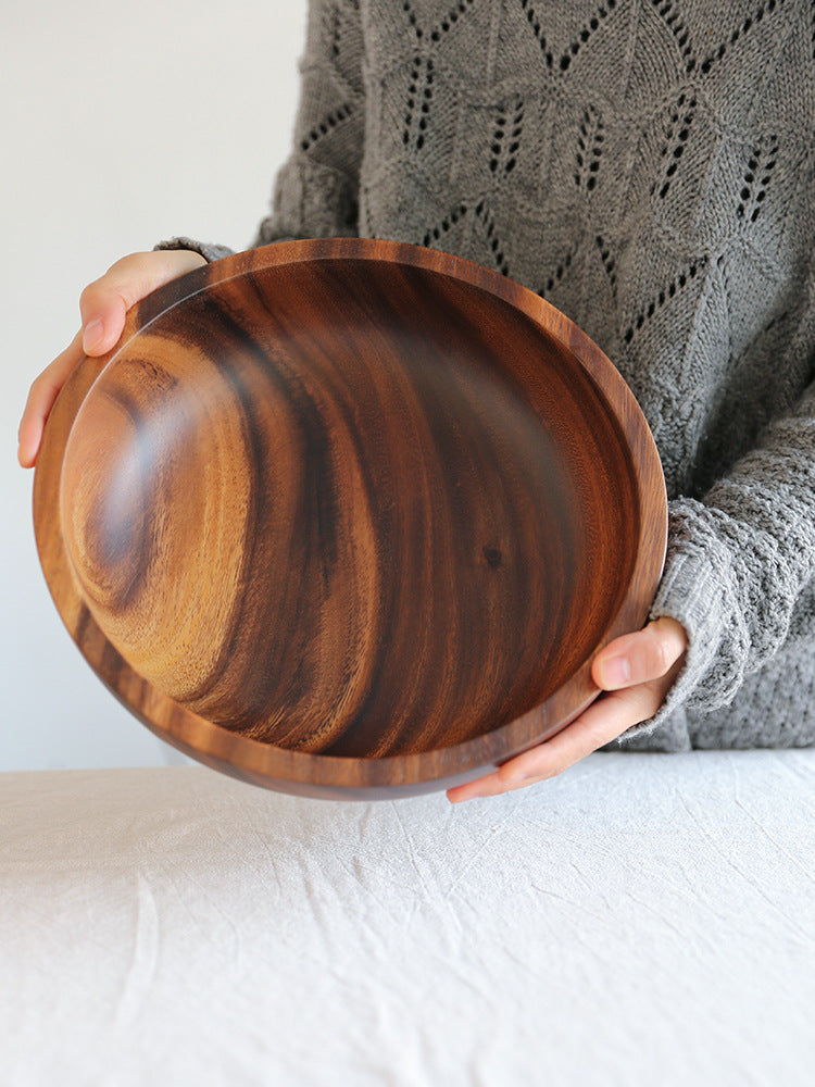 Natural Wooden Bowl - Handmade Salad & Fruit Bowl