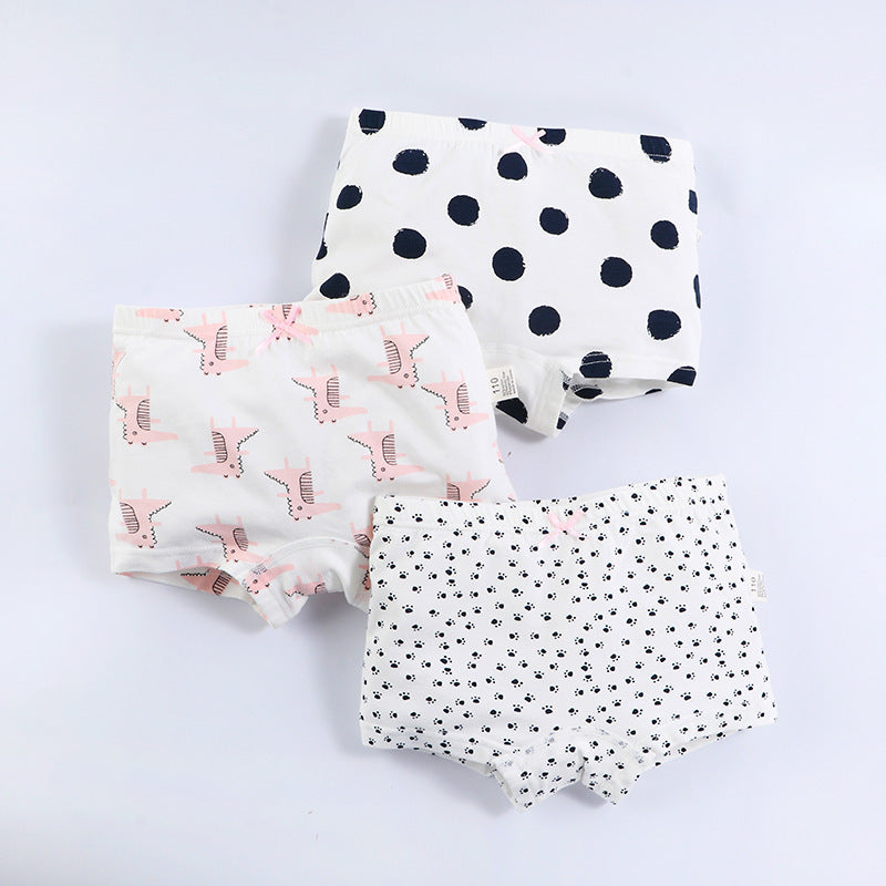Girls' Cotton Boxer Briefs - Cute Cartoon Children's Underwear