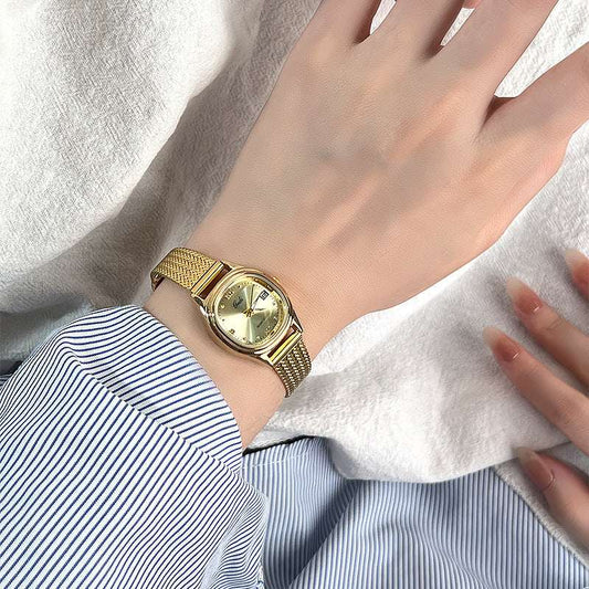 Vintage Waterproof Quartz Watch - Korean Style