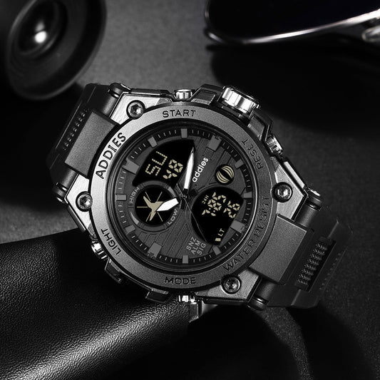 Men's Multifunctional Plastic Sports Watch - 50mm