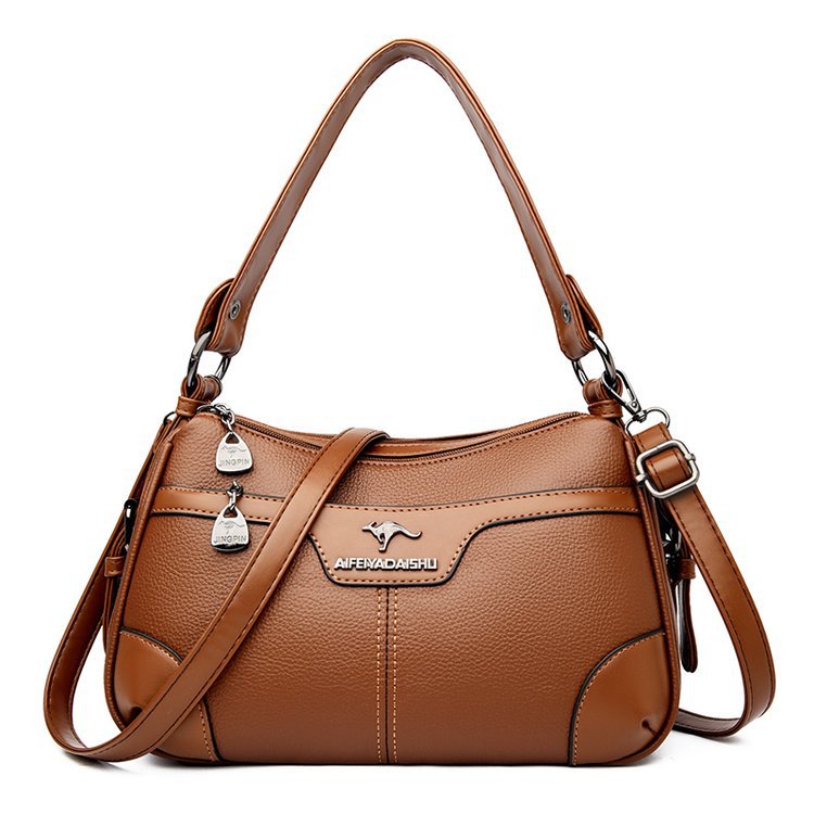 Le Contraste — Woven PU Colour-Block Shoulder Bag