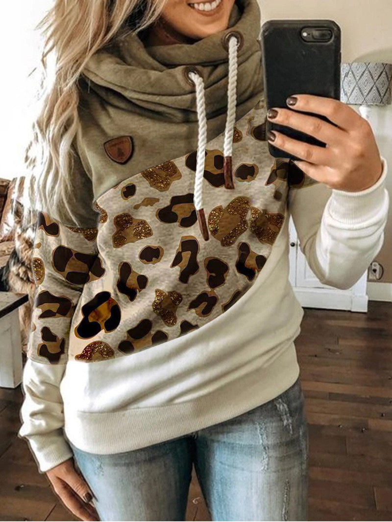 Unisex Printed Hooded Fleece Sweatshirt - Adult Loose Fit