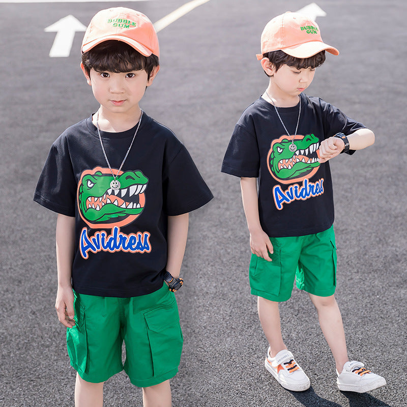 Boys' Summer Sports Suit - Children's Short-Sleeve Fashion Set