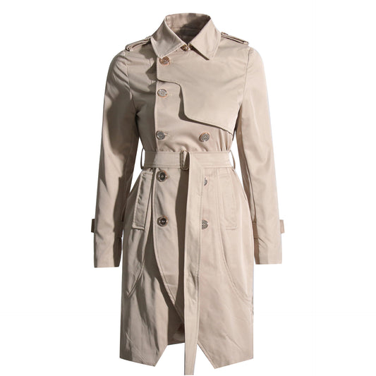 Beige trench coat on a white background by millivan