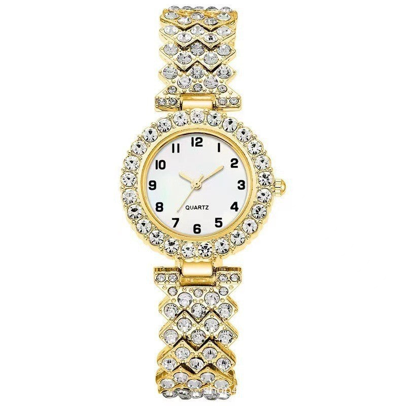 Luxury Women's Watch & Bracelet Set - 2-Piece Fashion