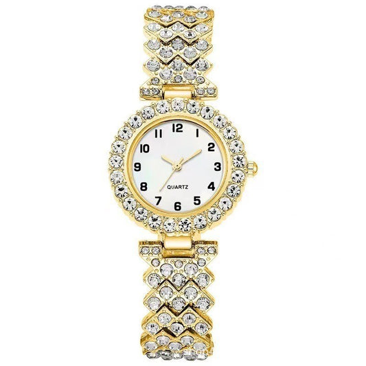 Luxury Women's Watch & Bracelet Set - 2-Piece Fashion