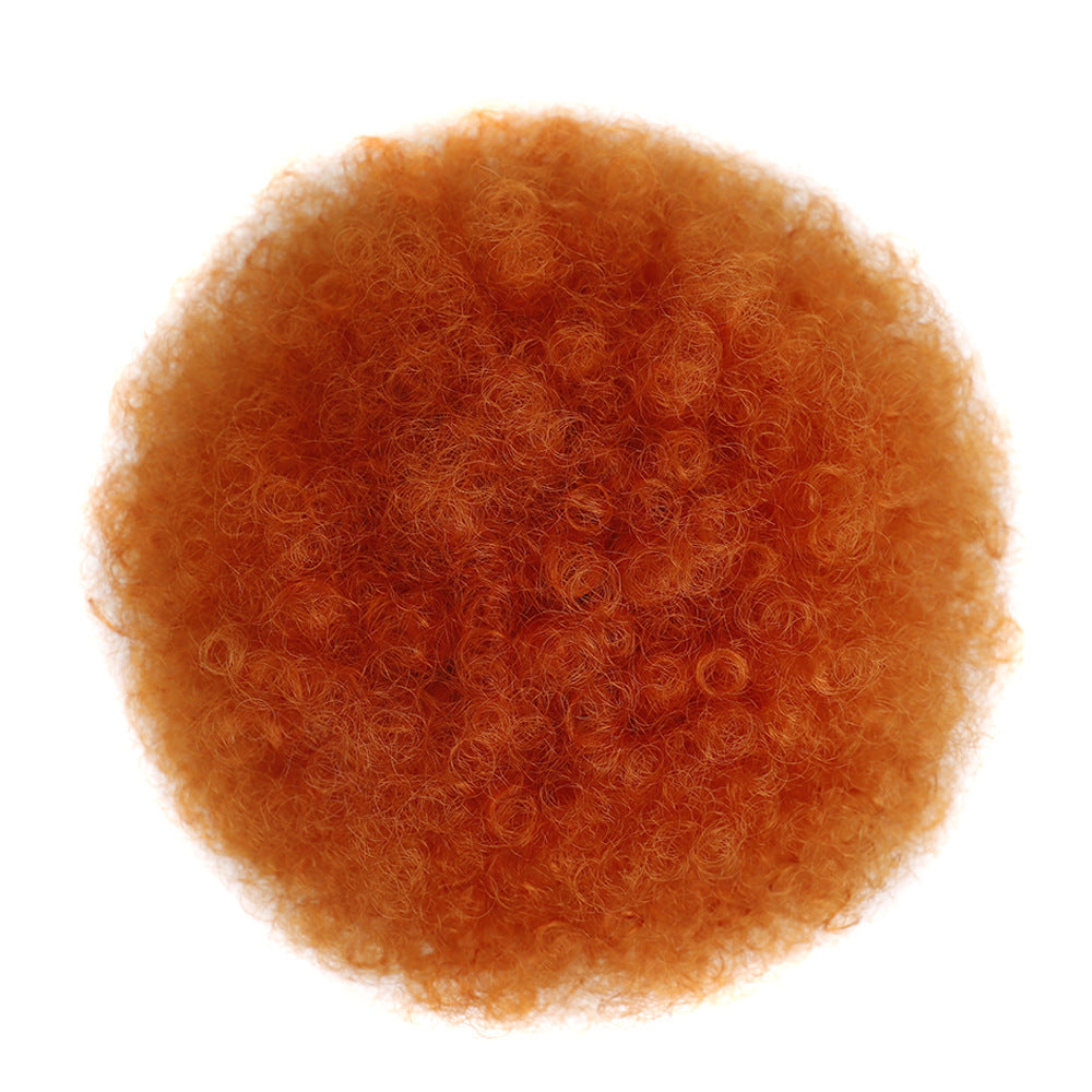Round ball of orange hair on a white background