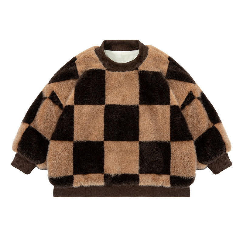 Children's Western Style Fleece Clothing - Unisex Boys & Girls Thickened Base Layer