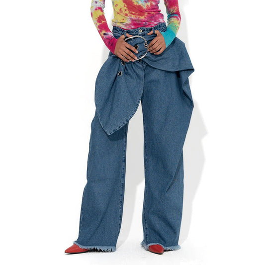 The Pantalon Patchwork Bleu