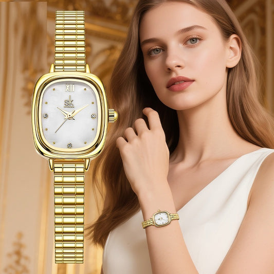 Steel Belt Square Watch - Waterproof Quartz