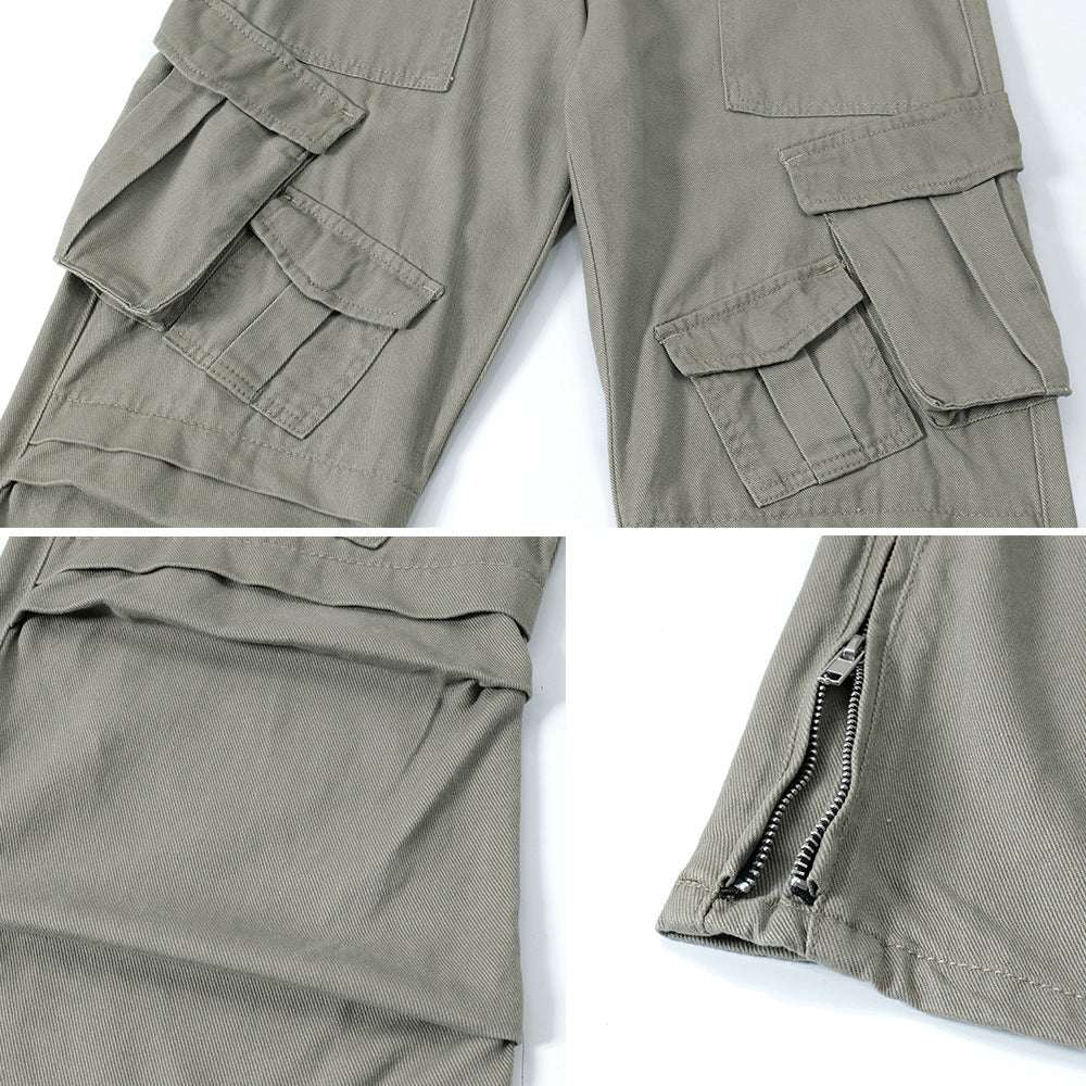 Unisex Multi-Pocket Cargo Pants | Army Green & Gray | S–2XL