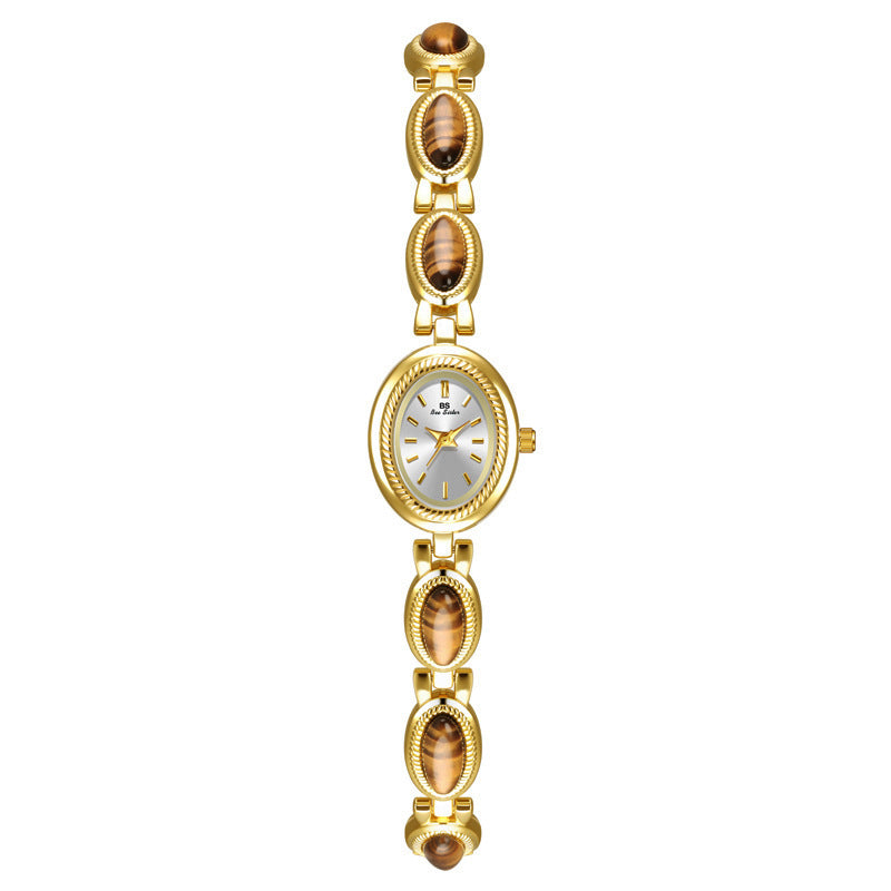 BS Gold Retro Tigereye Chain Watch - Rich Luxury