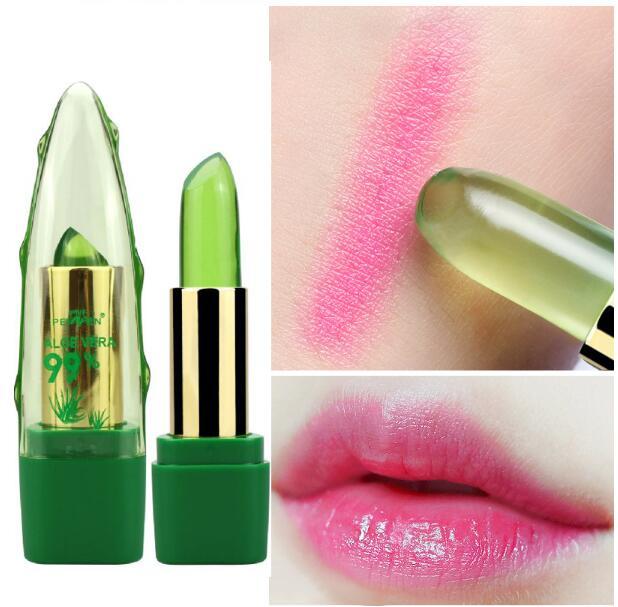 Anti-drying lip moisturizer application showing color changing effect
