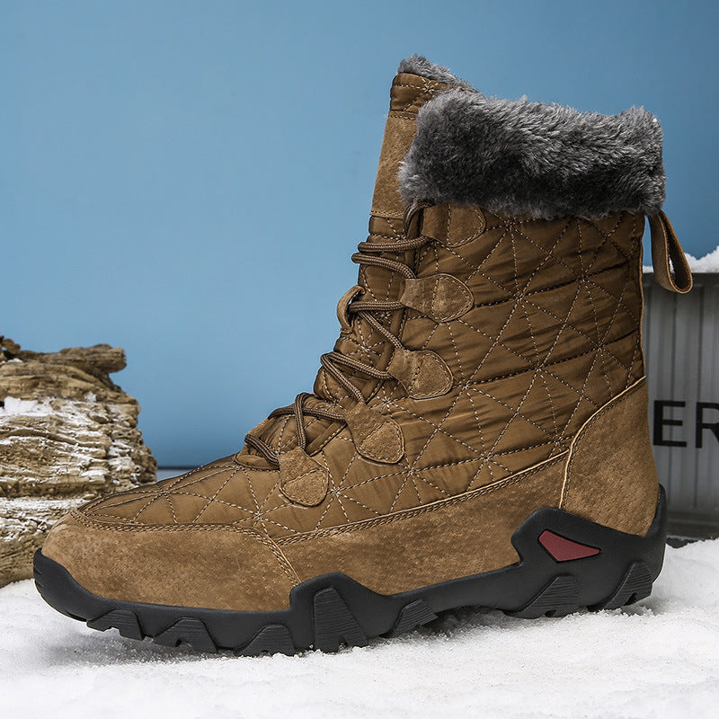 Men's Casual Fashion Platform Snow Boots - Brown Color Multiple Sizes