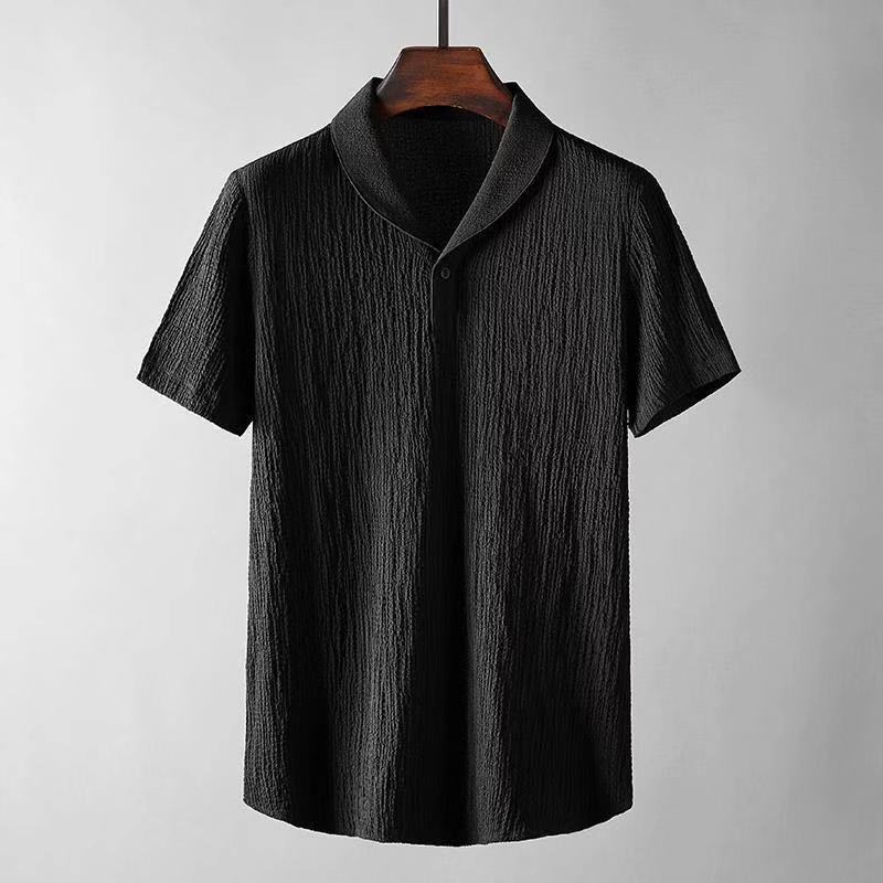 Men's Summer Leisure Suit - Short Sleeve Top & Drawstring Trousers Set