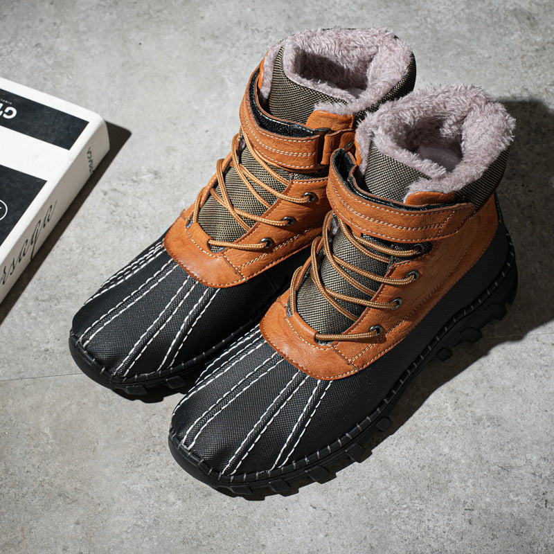 Unisex Winter Snow Boots - Adult Fleece Lace-up Waterproof Work Boots