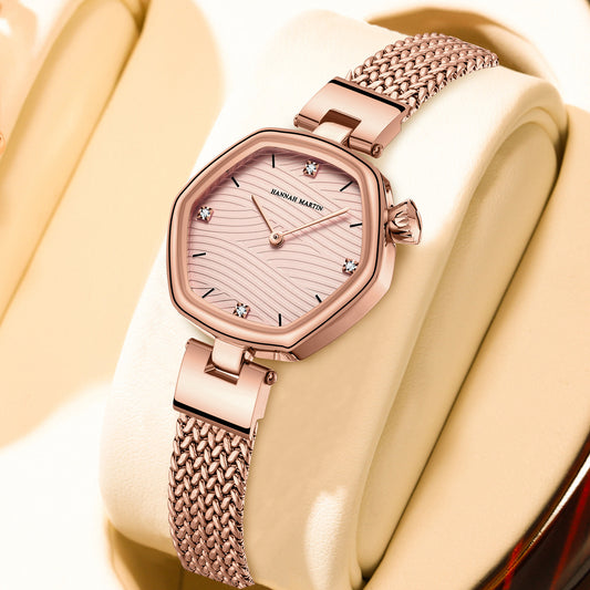 Fashion Hexagonal Movement Women's Watch - Simple
