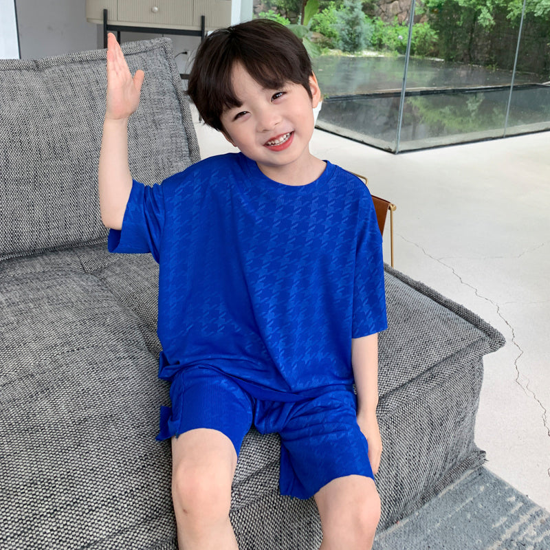 Boys' Homewear Suit Pajamas Medium And Large Children's Loose Clothes