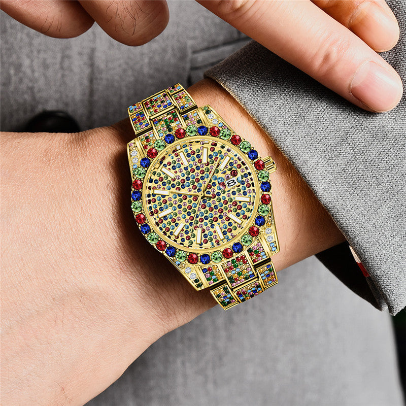 Men's Hip Hop Diamond Watch - 43mm Quartz