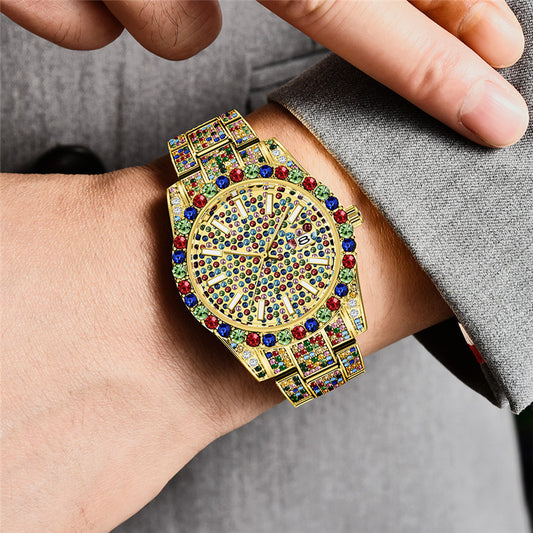 Men's Hip Hop Diamond Watch - 43mm Quartz