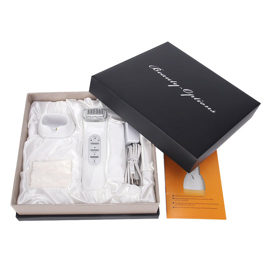 Beauty device set with packaging labeled 'Beauty Options' on a white background