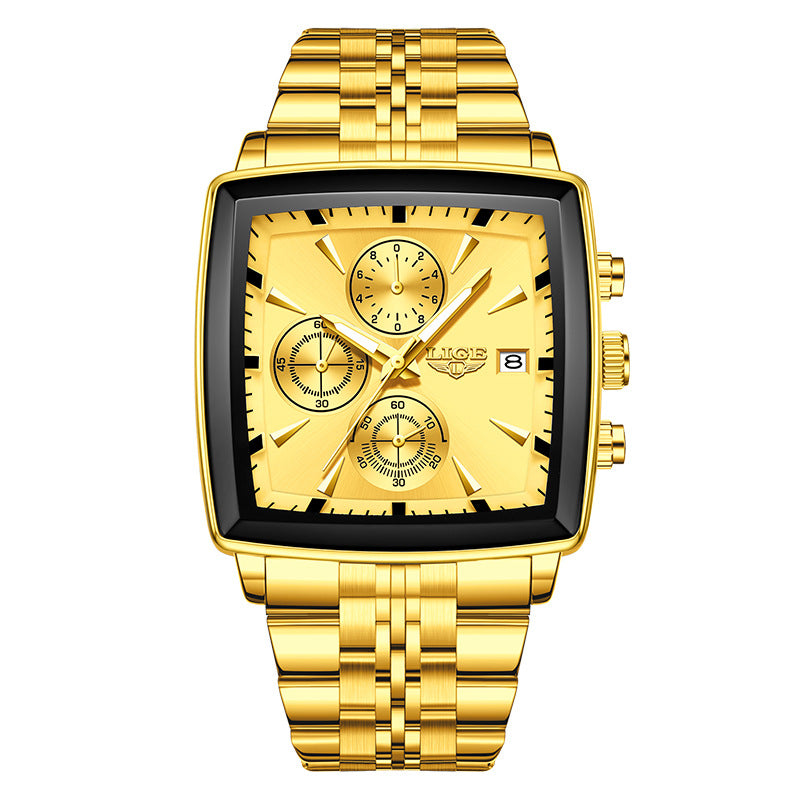 Business Large Dial Square Watch - Men's Personality
