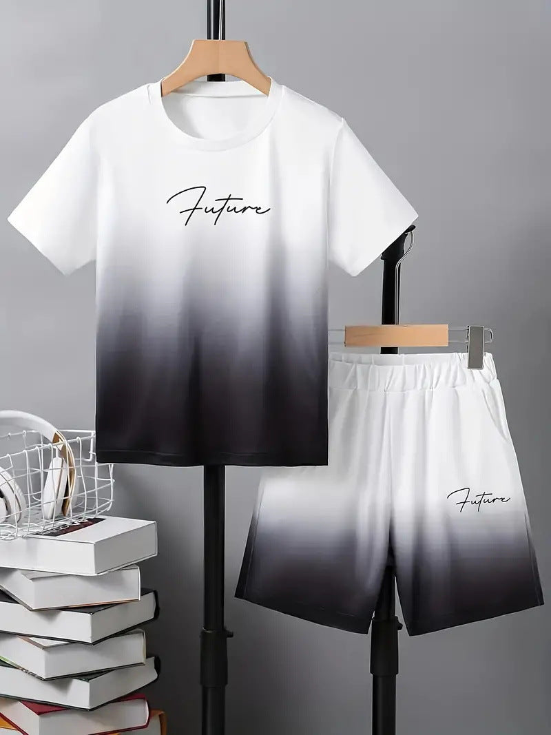 Boys' Casual T-shirt & Shorts Set - Children's Two-Piece Summer Outfit